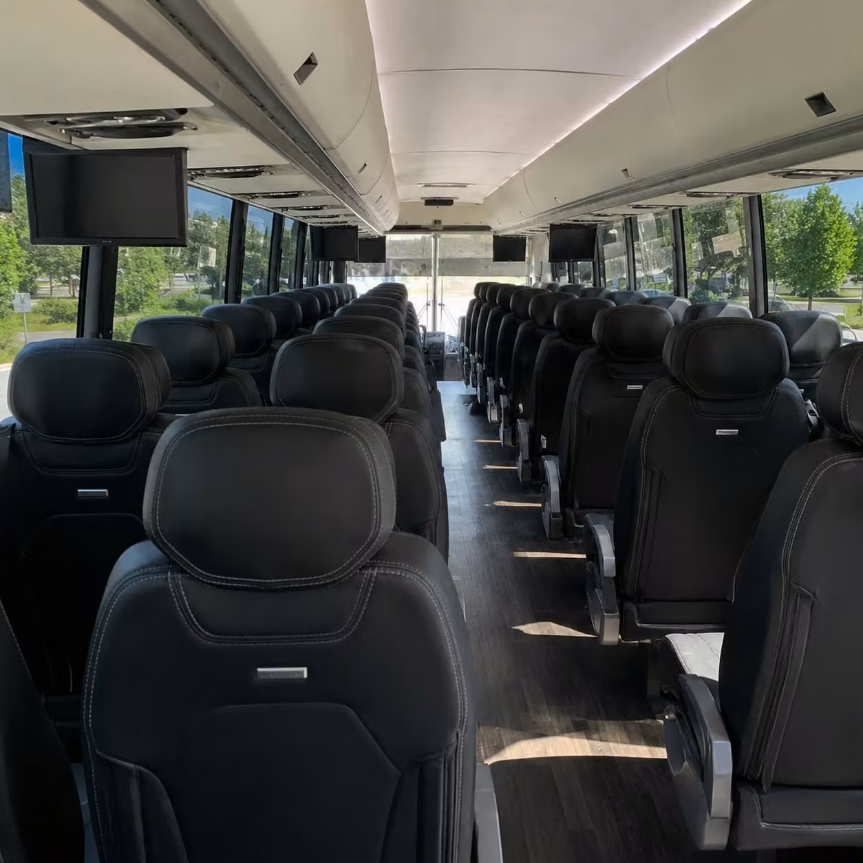seattle charter bus interior